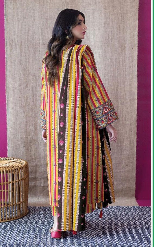 3-Piece Printed Khaddar Suit