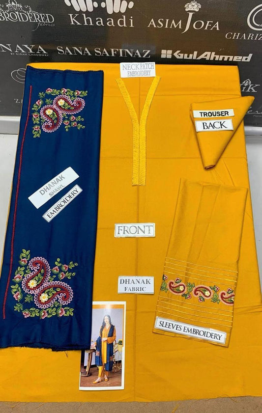 Premium Dhanak 3pc Unstitched