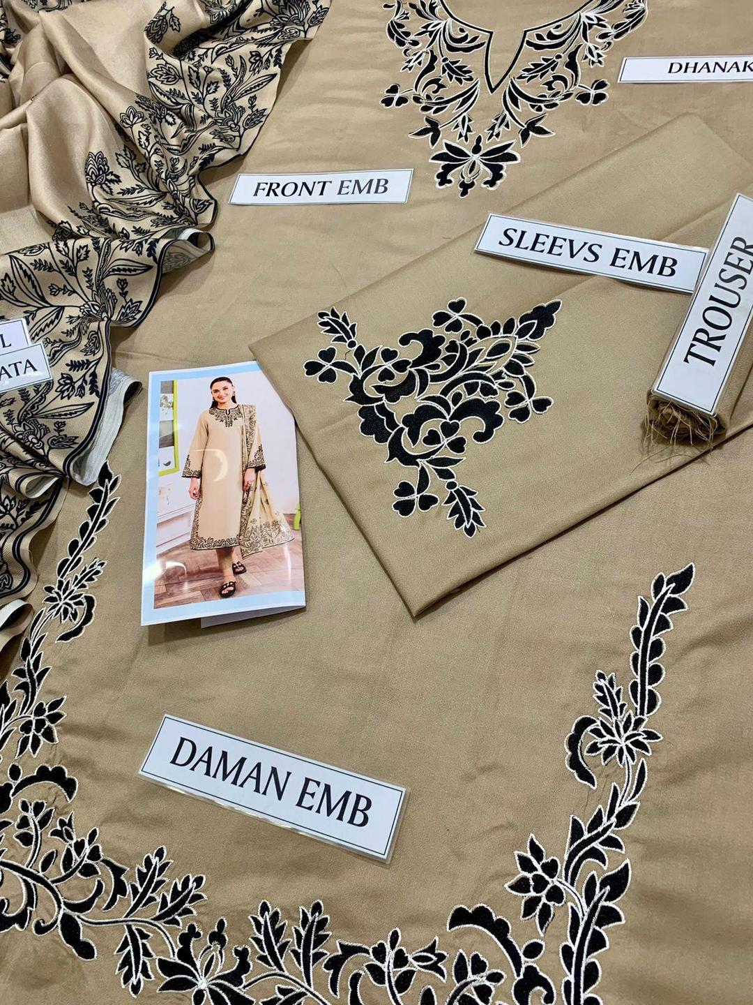 Premium Dhanak 3pc Unstitched