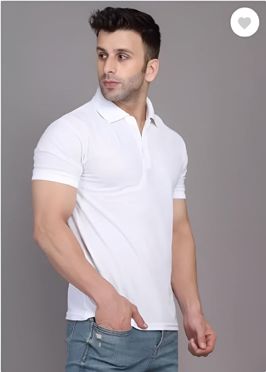 Men's Plain Cotton Polo T-Shirt
