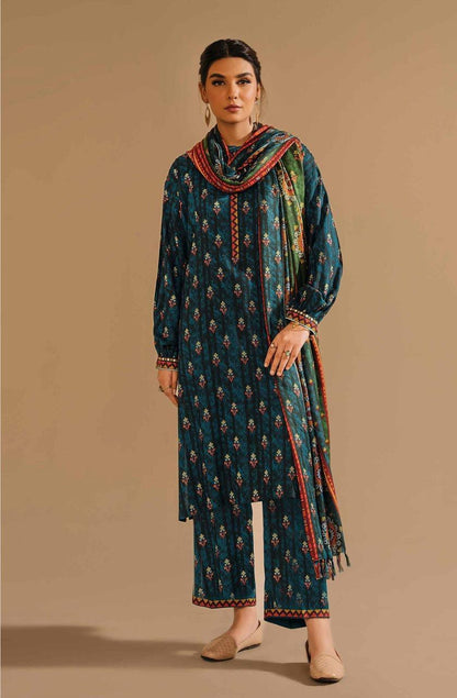3 Pcs Women's Premium Unstitched Khaddar Suit