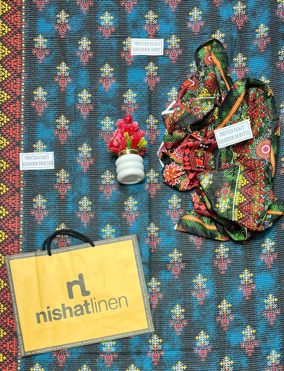 3 Pcs Women's Premium Unstitched Khaddar Suit