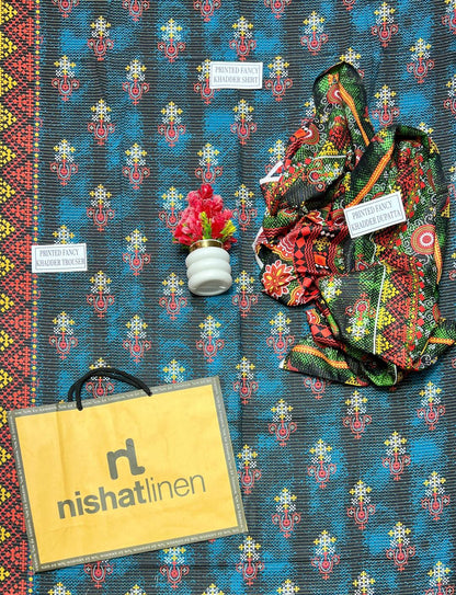 3 Pcs Women's Premium Unstitched Khaddar Suit