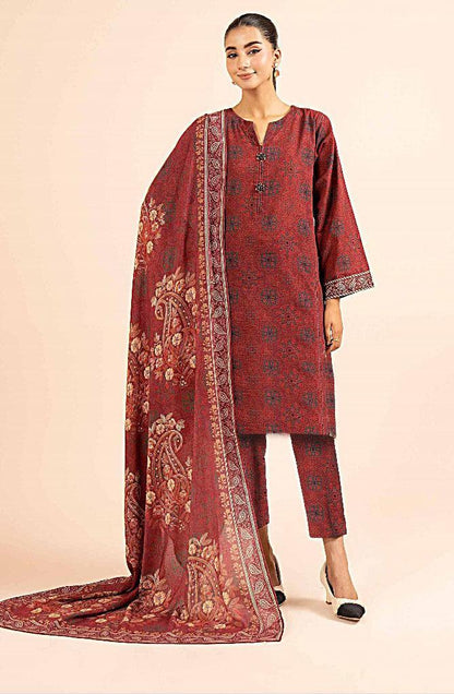 Premium Printed Khaddar Suit - 3 Pcs Set
