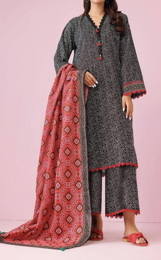 Women's  3pc Khaddar  Unstitched