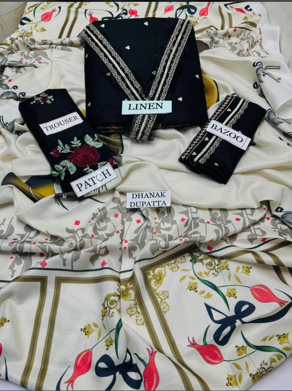Premium Dhanak 3pc Unstitchd