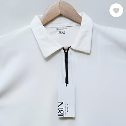 Men's Cotton  Zipper Polo T-Shirt