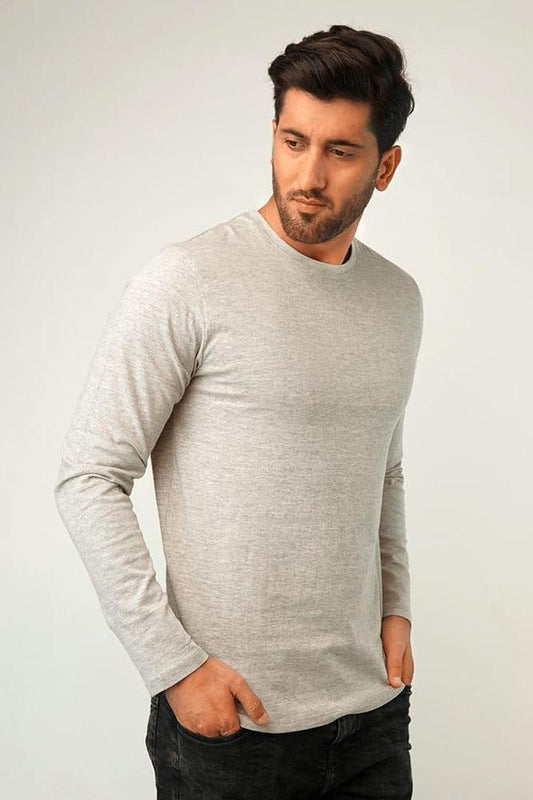 Men's Stitched Jersey Plain T-Shirt, Grey