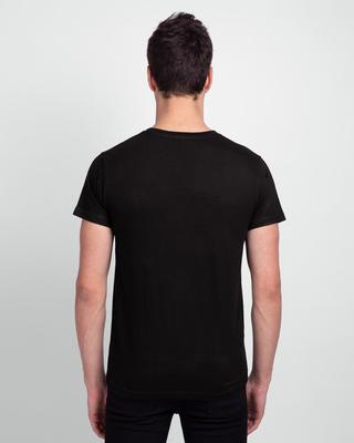 Men's Stitched Round Neck T-Shirt, Black