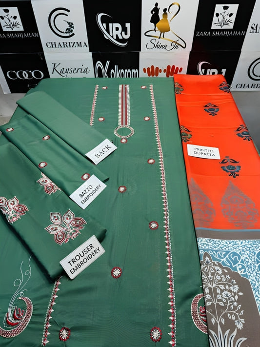 Premium Dhanak 3pc Unstitched