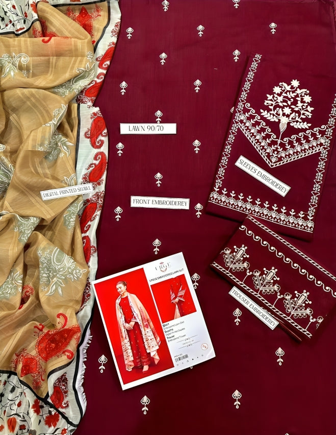 Premium Dhanak 3pc Unstitched