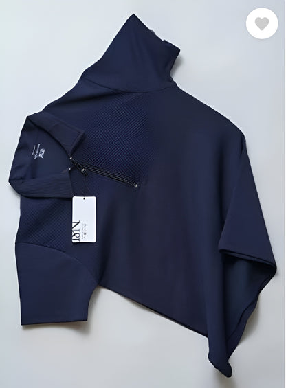 Men's Cotton Zipper Polo T-Shirt