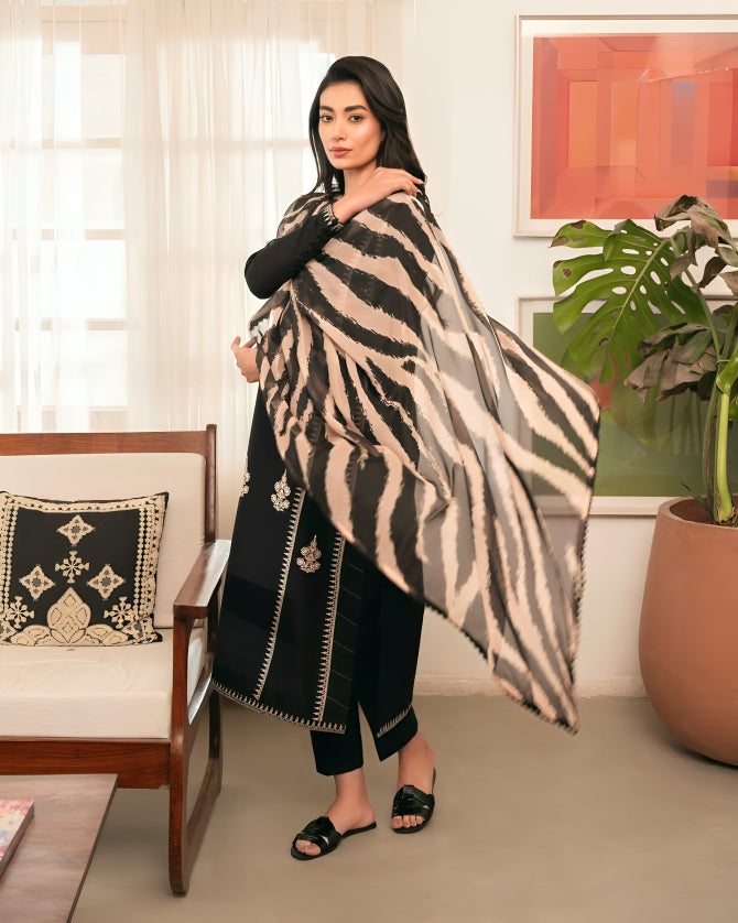 Premium Dhanak 3pc Unstitched