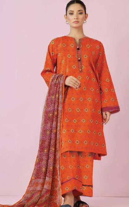 Women's  3pc Khaddar  Unstitched