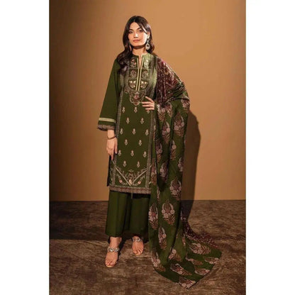 3-Piece Women's Unstitched Lawn Suit – Printed Design